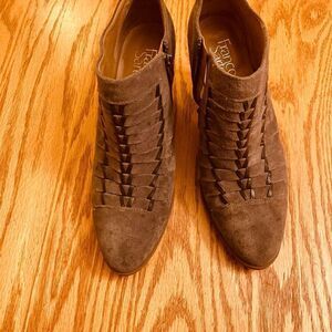 Franco Sarto Brown Suede Short Boots